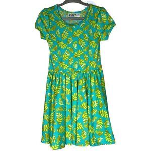 NEW Dot Dot Smile Gold Ferns Green Floral Cap Sleeve Dress 2T